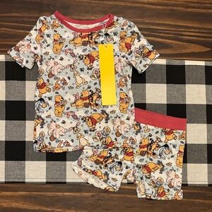Bamboo Pajama shorts Set Winnie the Pooh and friends  new 6-12 months